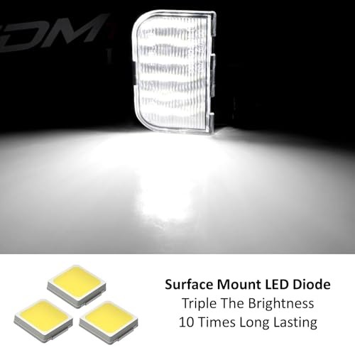 Super Bright Xenon White 18-SMD Full LED Under Hood Light Assembly Compatible