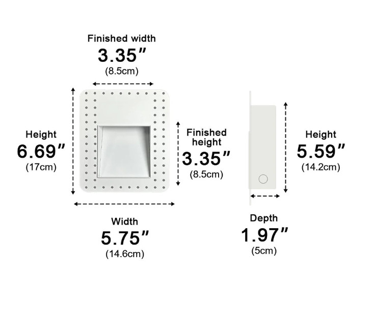 Modern Minimalist Indoor LED Recessed Stairway Light Foot Light