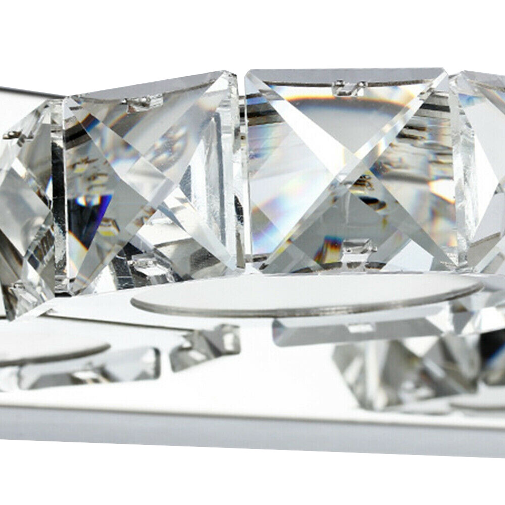 LED 4-Light Bathroom Vanity Light Fixture,Over Mirror Modern Crystal Wall Lamps