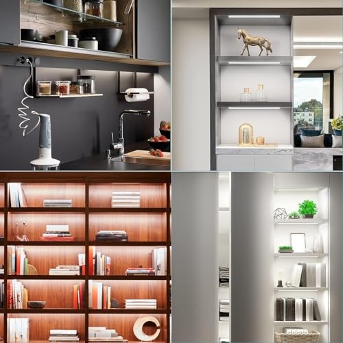 4-Pack Display Shelf Lights, Under Shelf Lighting with Memory Cold White