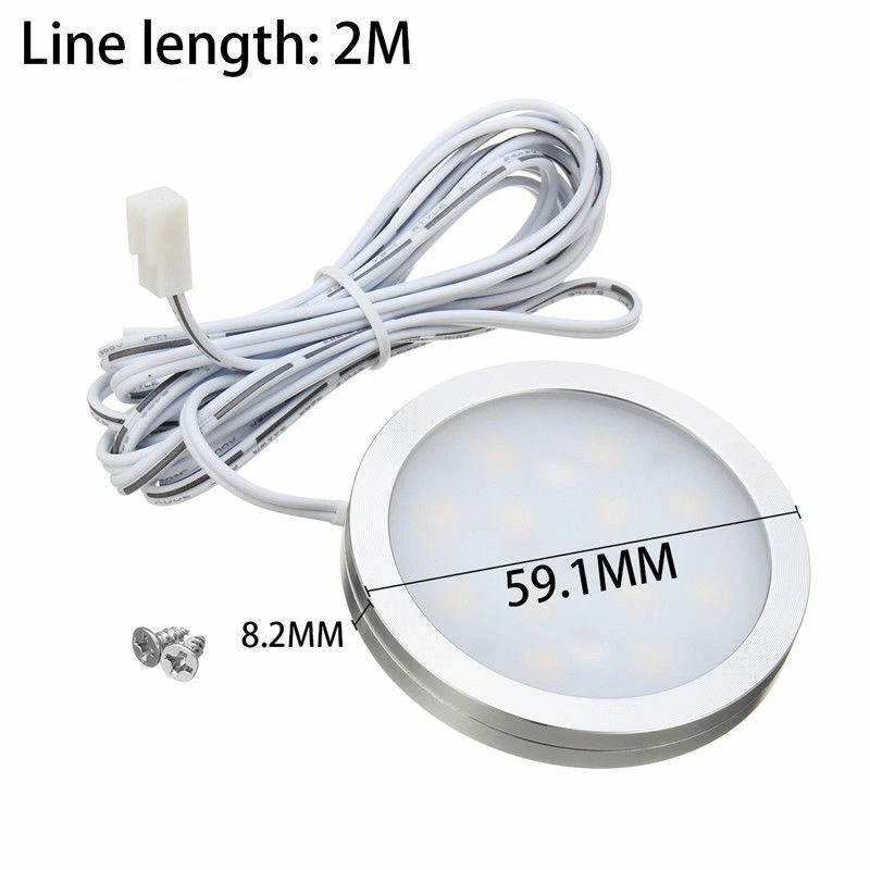 4Pack LED Puck Light Under Cabinet Lighting Kitchen Room Counter Warm White Lamp