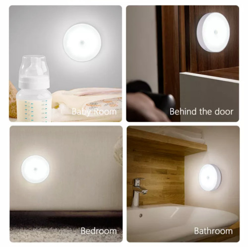 Led Motion Sensor Light USB Rechargeable PIR Wall Cabinet Stair Night Light Lamp