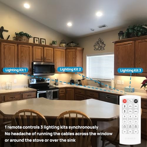 Kitchen Under Cabinet Lights Plug in. Slim. Super Bright. Warm White 3000K