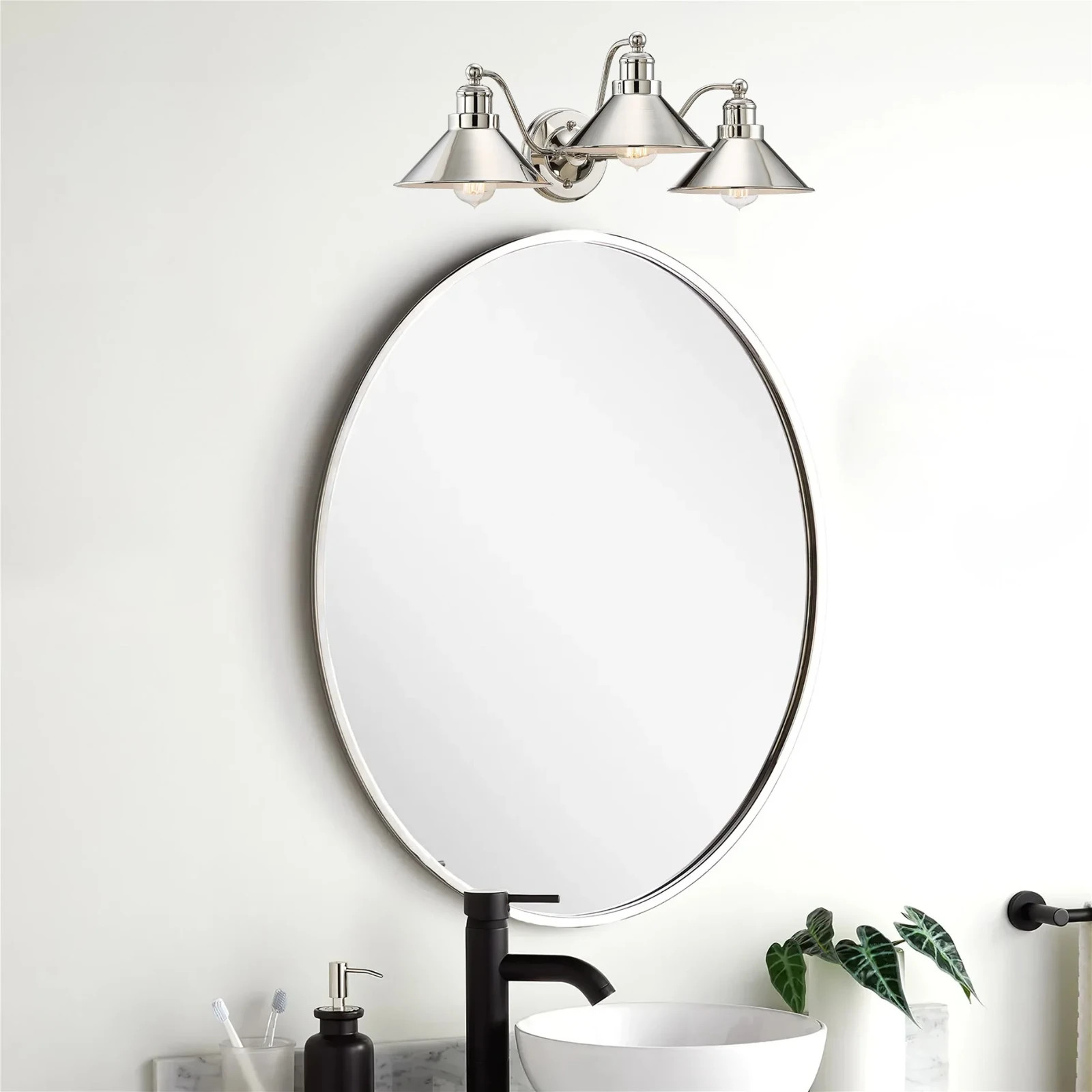 Kira Home Welton 25.5″ 3-Light Modern Farmhouse Bathroom Light BN/PN/BDB