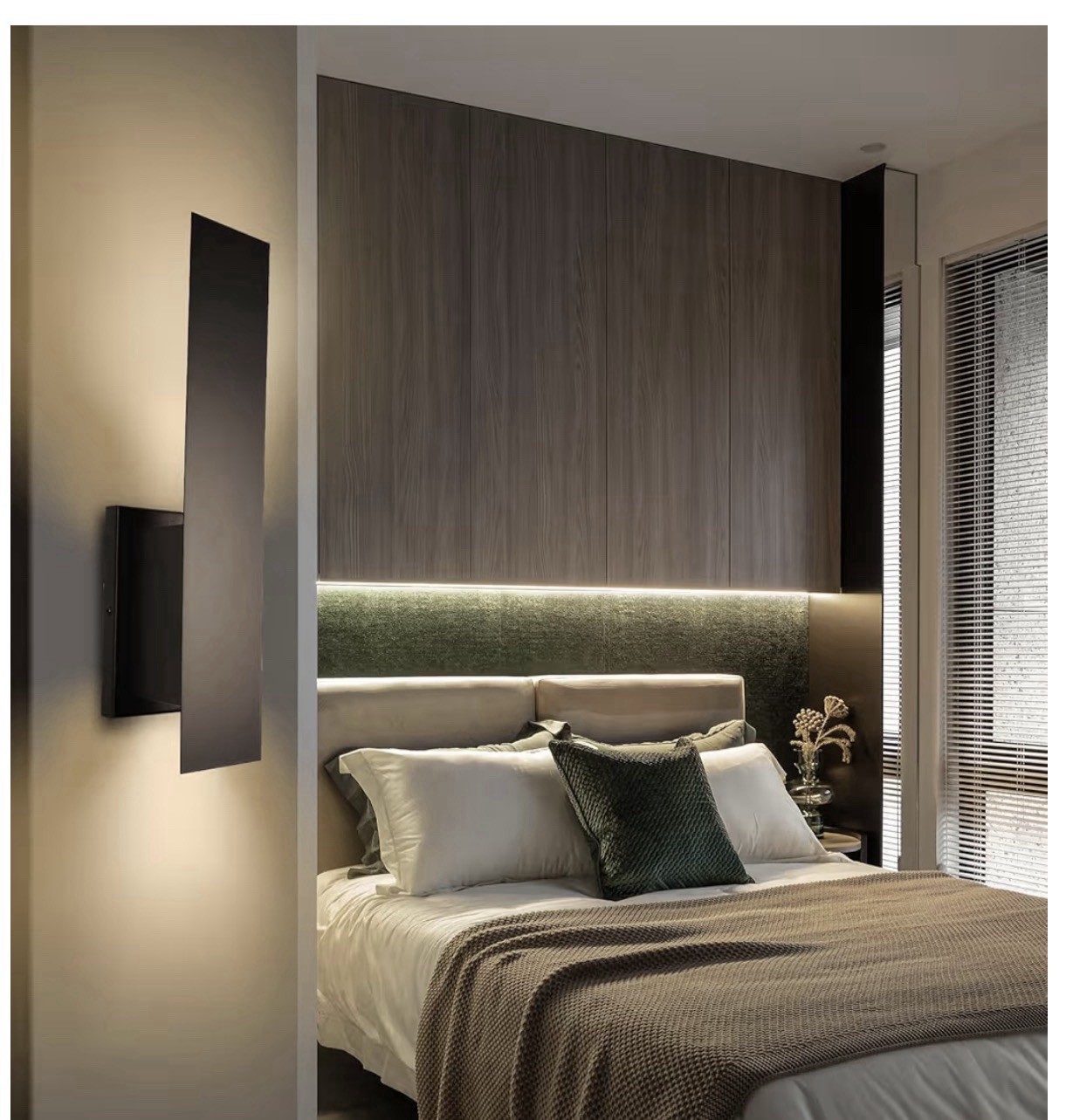 Edwarmlux Indoor Wall Sconces, Modern Lights, Up and 2 Pack, Matt Black