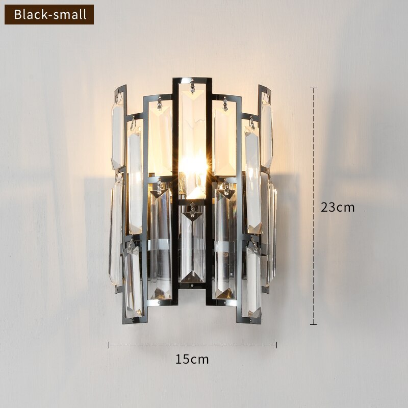 Modern LED Wall Lamp Luxury Crystal Creative Bedroom Study Staircase Lighting