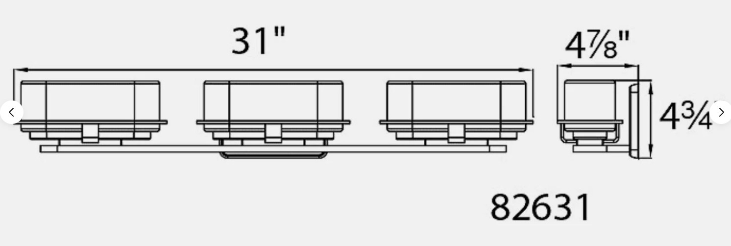 WAC Lighting WS-82631-SN 31″ Wide 3000K High Output LED Bathroom Vanity Light