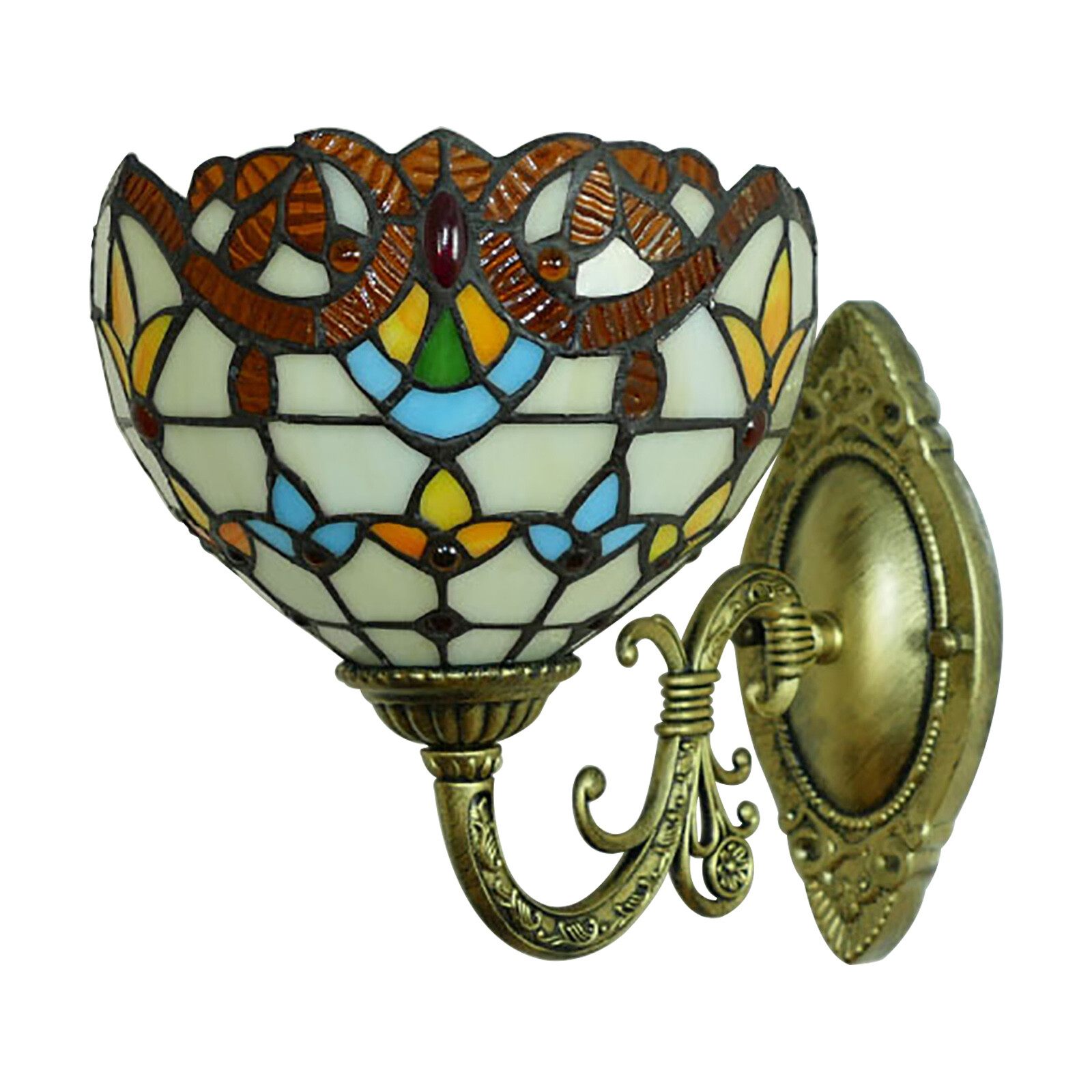 Tiffany Style Wall Sconce Stained Glass Light Art Deco Fixture Wall Mount Lamp
