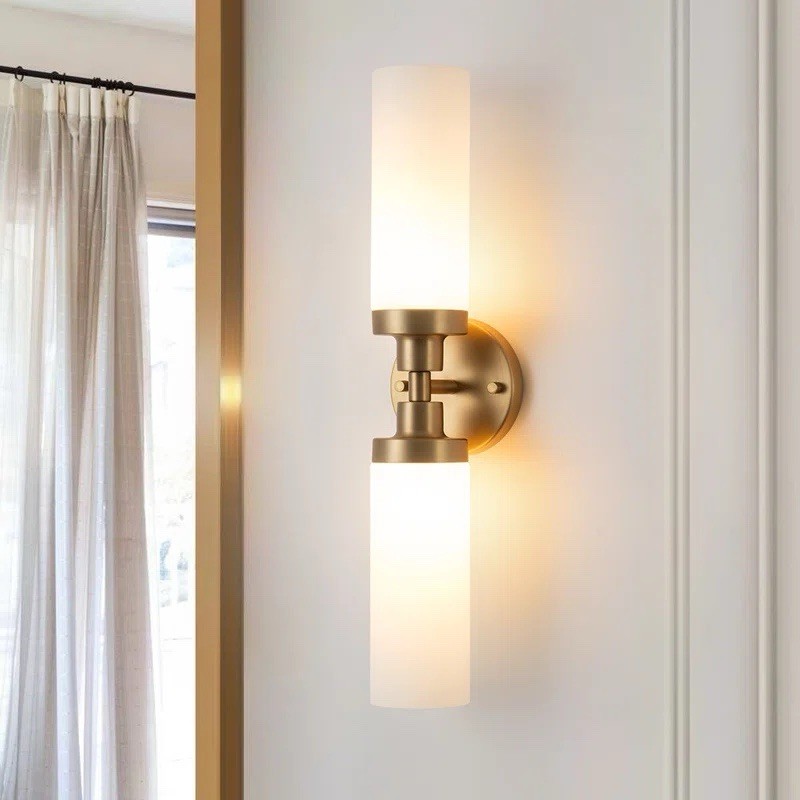 2-Light Dimmable LED Cylinder Vanity Light