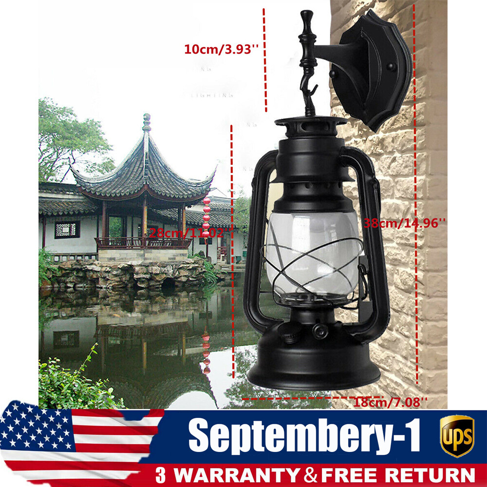 Antique Outdoor Wall Lantern Lamp Exterior Wall Sconce Porch Light Fixture NEW