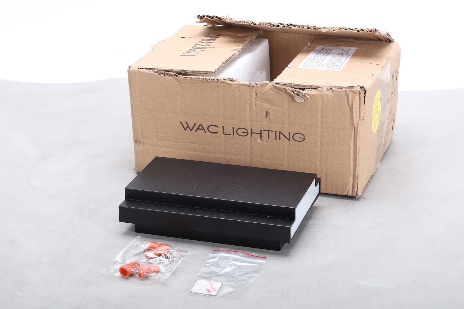 WAC Lighting WS-81208-27-BK 8″ Layne Wall Sconce 2700K Color Temp W/ Accessories