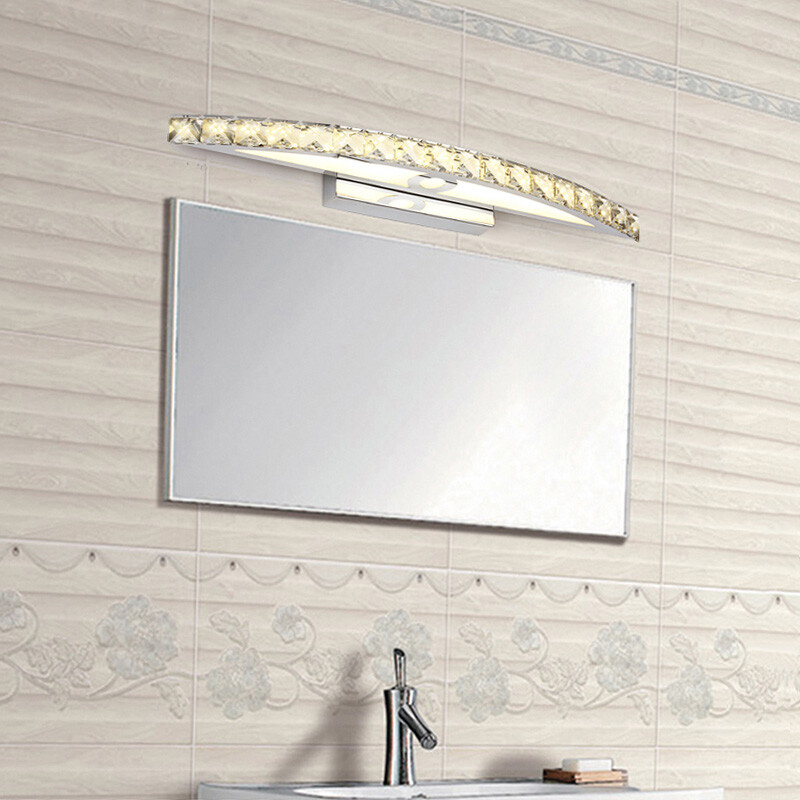 LED SMD Wall Sconce Lamp Crystal Makeup Mirror Front Light Fixture Bathroom Shop