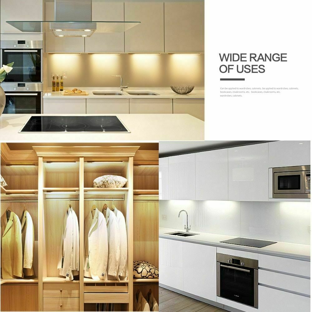 3/4/5 Pcs LED Under Cabinet Light Kitchen Shelf Counter Light Hand Sensor Lamp