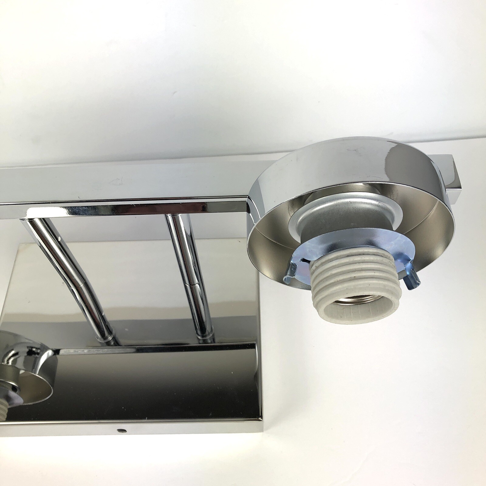 Double Wall Mount Sconce Light Silver Chrome Home Decor Minimalist Lights