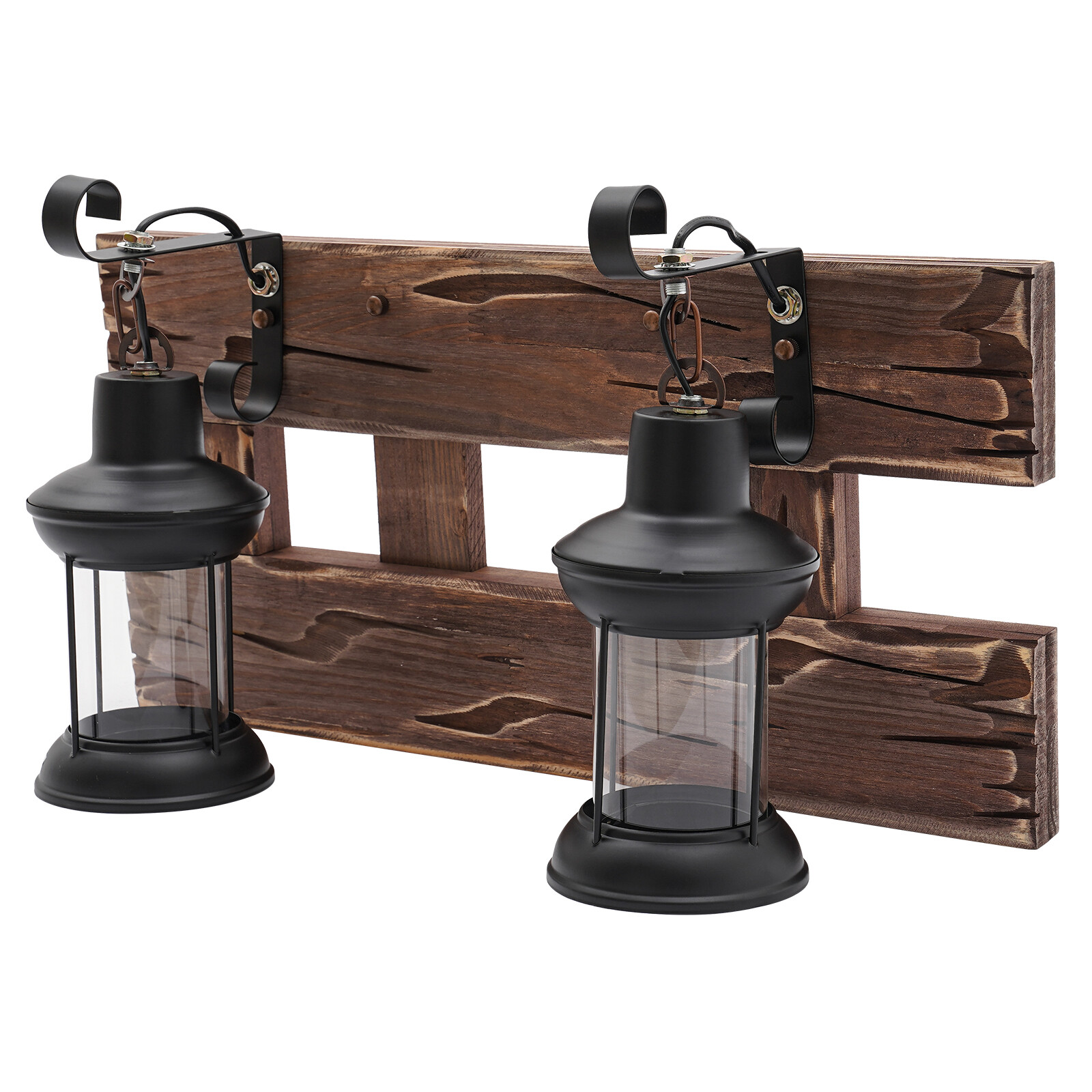 Metal Glass Wall Lamp Rustic Lighting Fixture LED Glass Light Sconce Bathroom