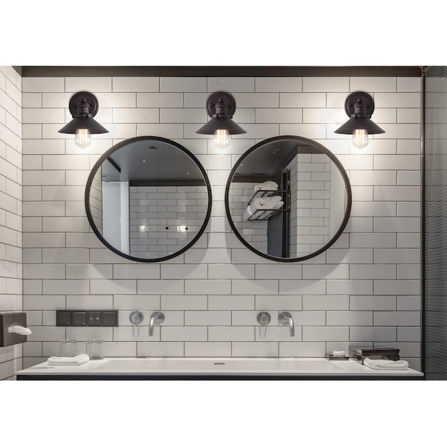 JONATHAN Y July 7.75 in. 1-Light Metal Shade Oil Rubbed Bronze Vanity Light