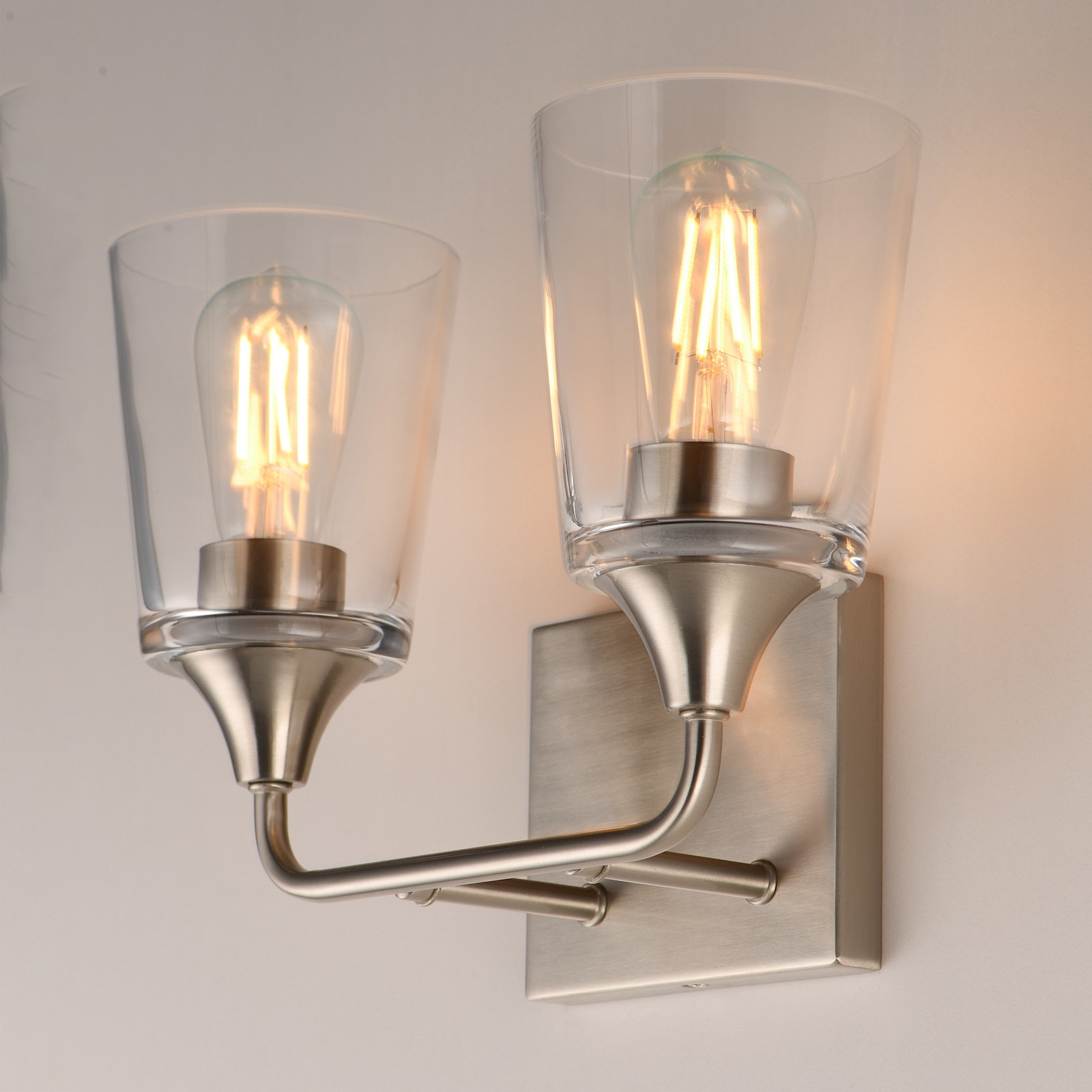 Maxim 12882 Hudson 2 Light 13″W Vanity Light – Nickel