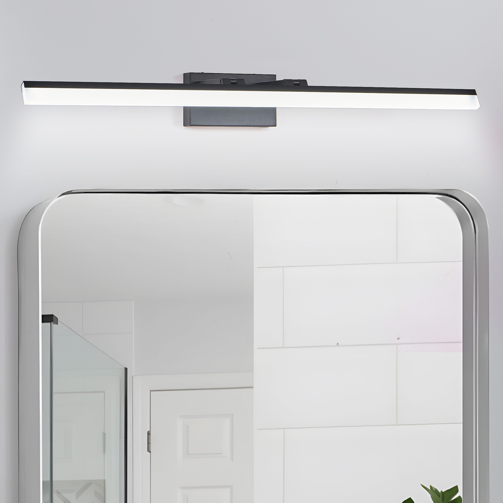 39 Inch LED Vanity Light Bathroom Mirror Sconce Black Dimmable Wall Lamp Fixture
