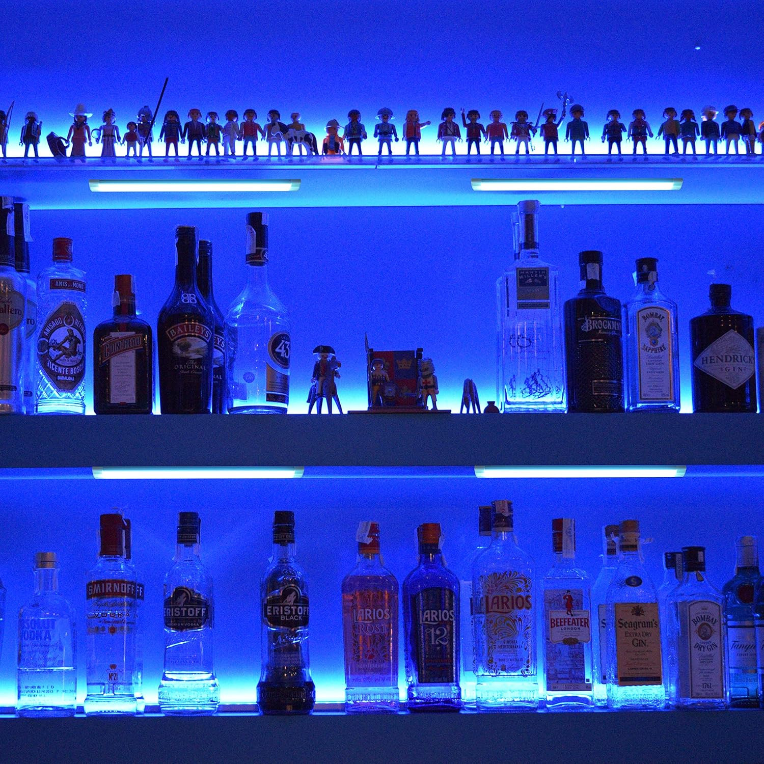 LABOREDUCER RGB under Cabinet Lights,6 Pack Plug in or Hardwired Linkable RGB LE