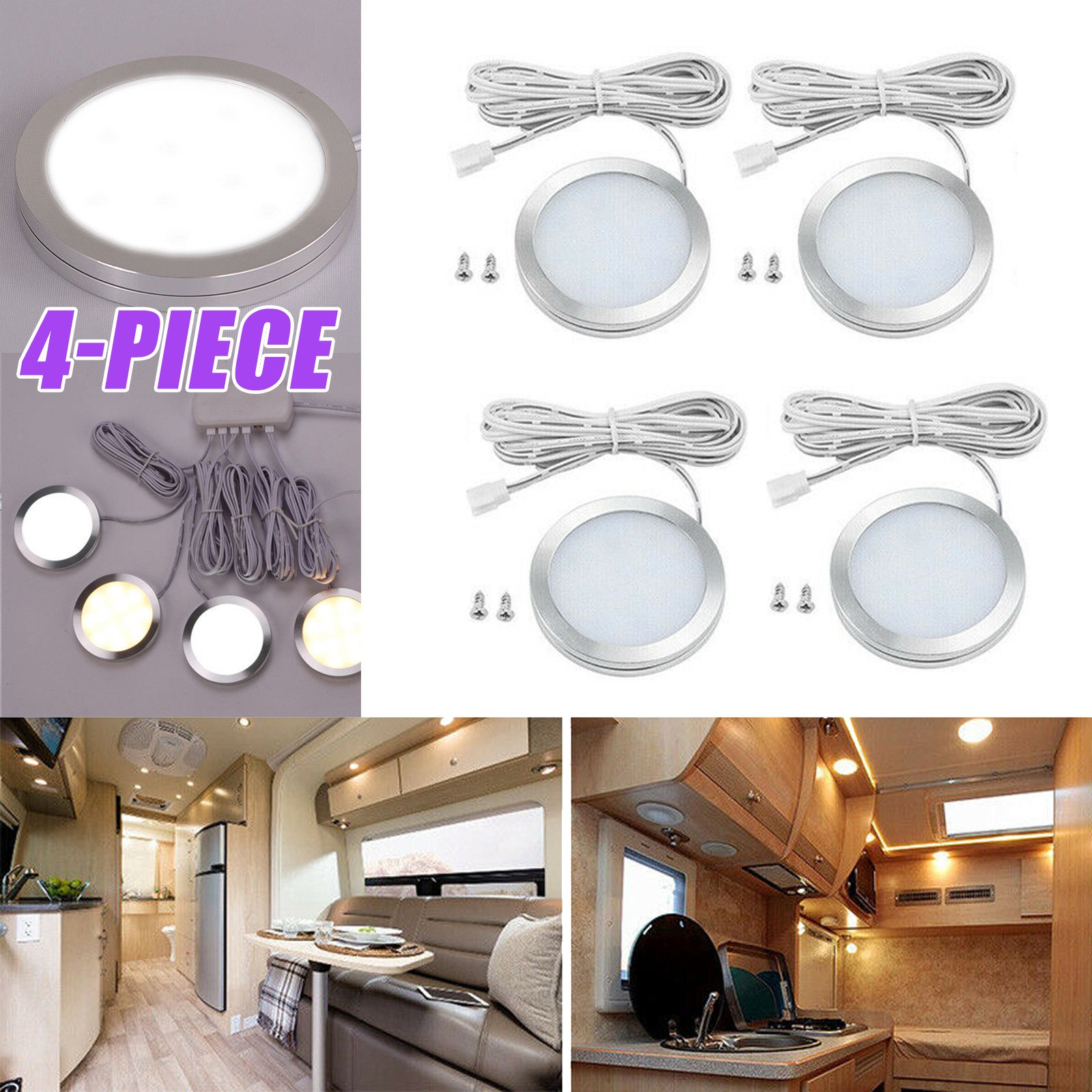 4Pack LED Ceiling Light Panel Down Lights Bathroom Kitchen Living Room Wall Lamp