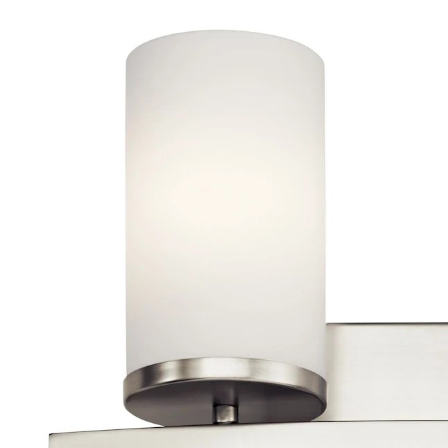 Kichler Crosby 31 in. 4-Light Brushed Nickel Vanity Light w/Etched Opal Glass