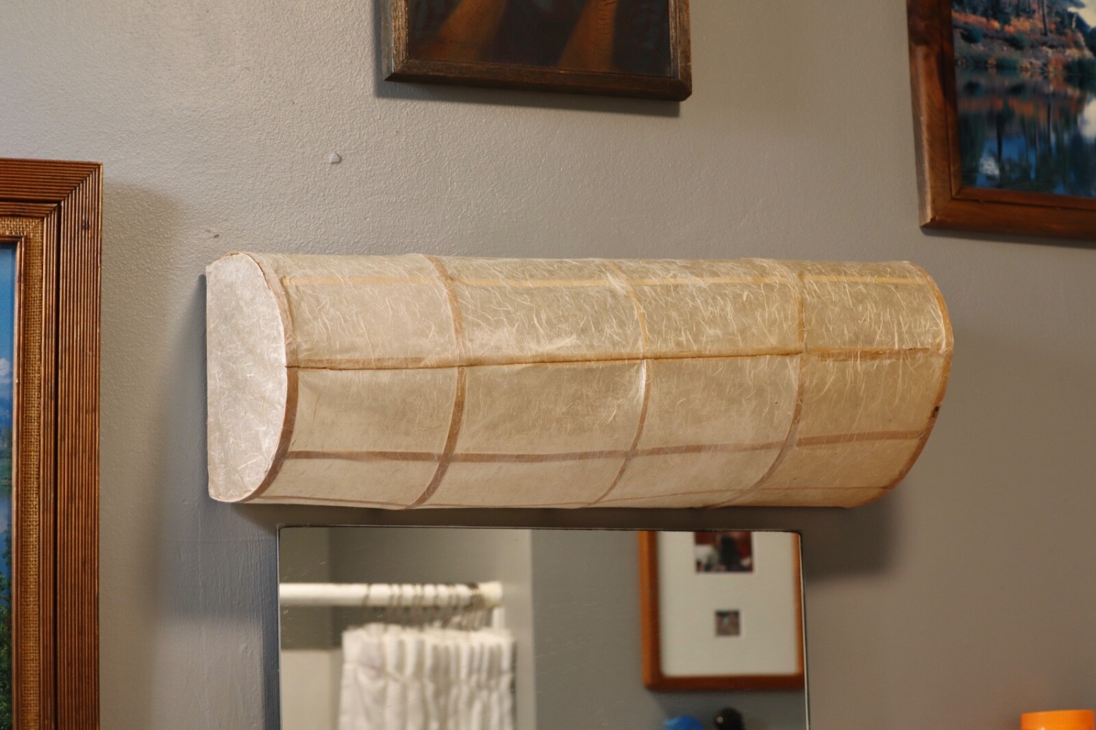 Handmade Vanity Light Shade Bamboo and Washi Paper – Made to order