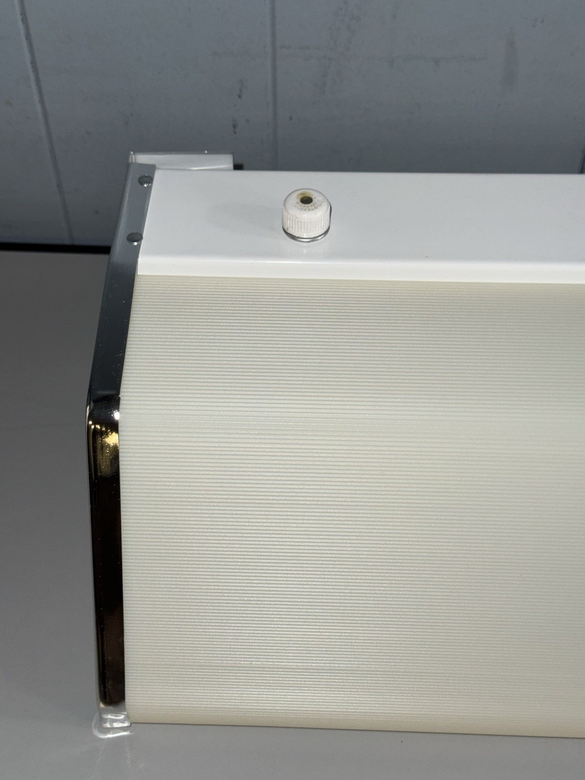 VINTAGE NuTone 24” RETRO Deep Silver Wall BATH Light Fixture Box MCM RARE NEW