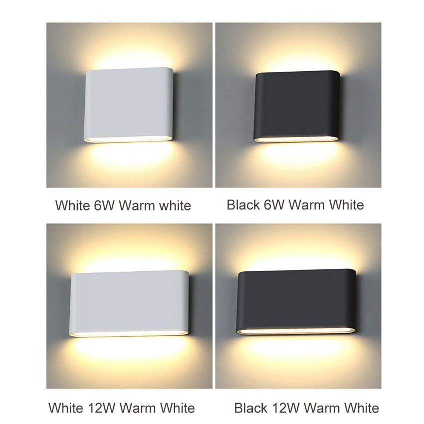 1/10x COB 6W 12W LED Wall Light Up Down Sconce Lamp Light Fixture Indoor Outdoor