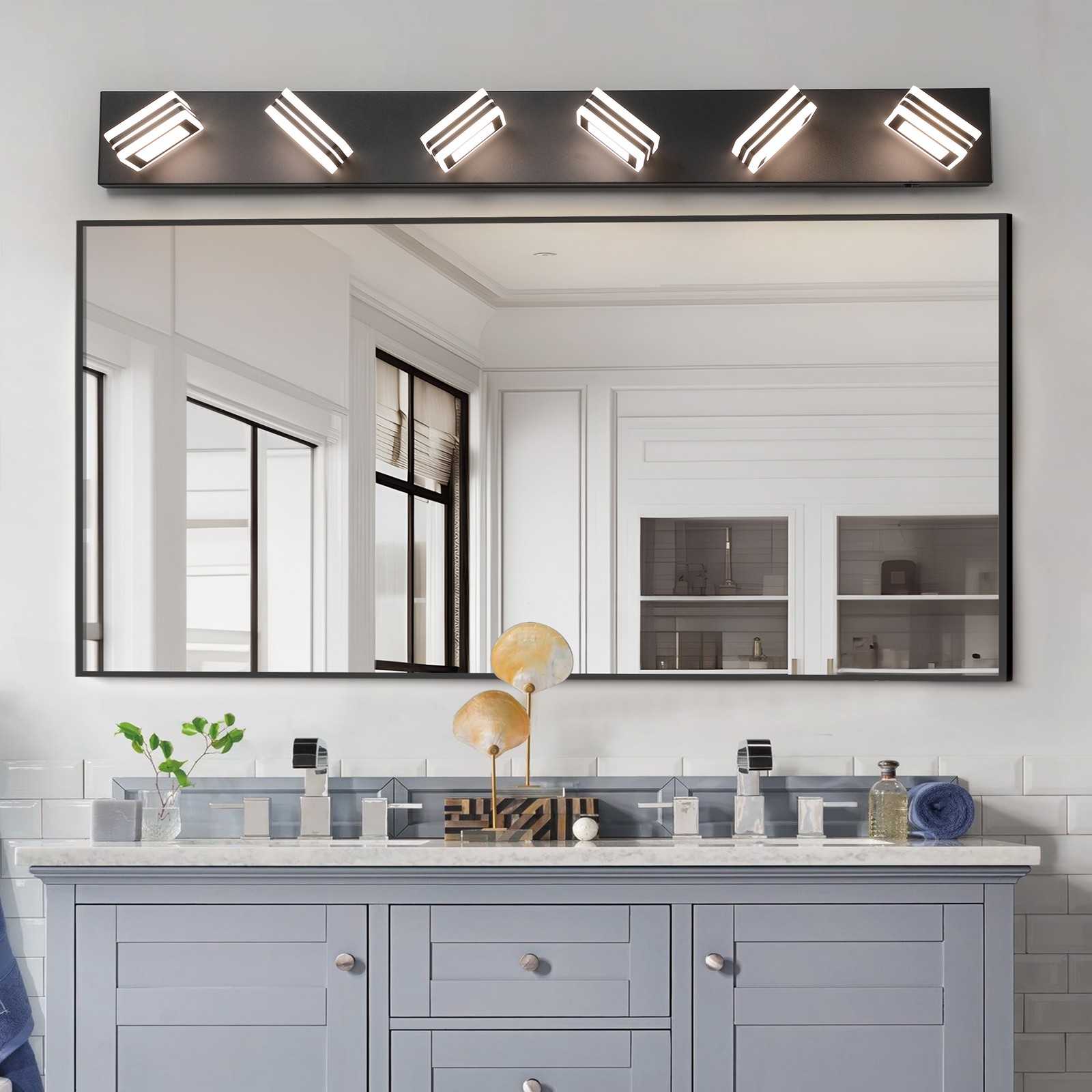 39 Inch LED Vanity Light 6 Lights 5CCT Sconce Bathroom Mirror Wall Lamp Fixture