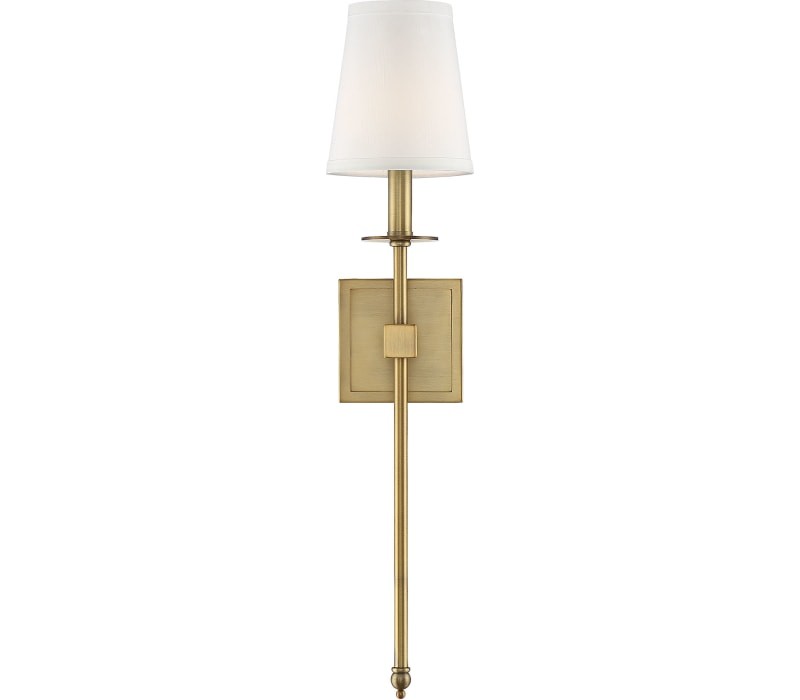 Savoy House 9-303-1-322 Monroe Wall Sconce, 1-Light 60 Watts, Warm Brass