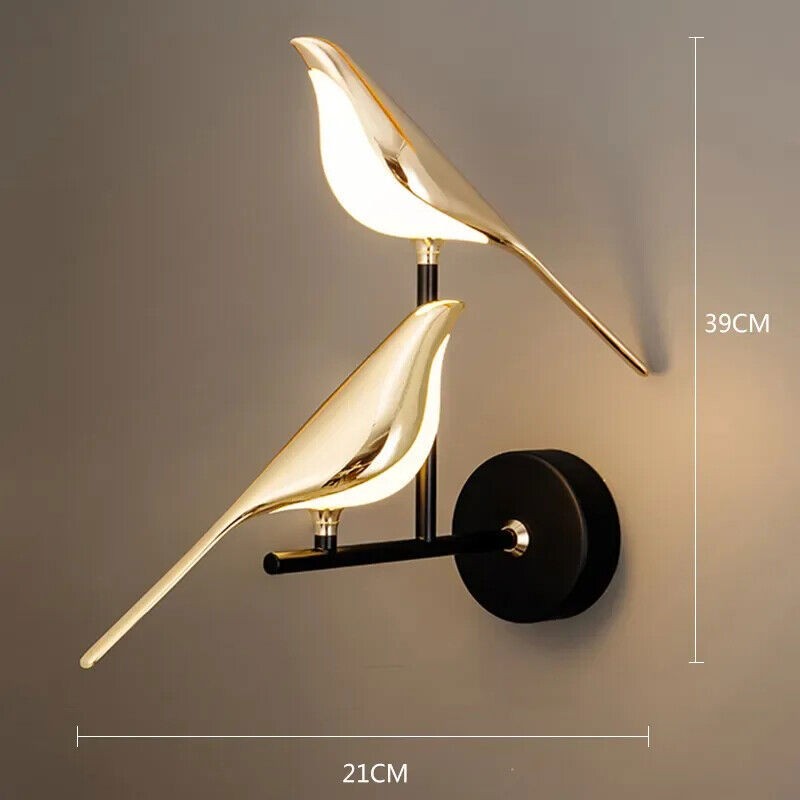 LED Wall Lamp Light Indoor Bird Bedside Bedroom Living Room Wall Lighting