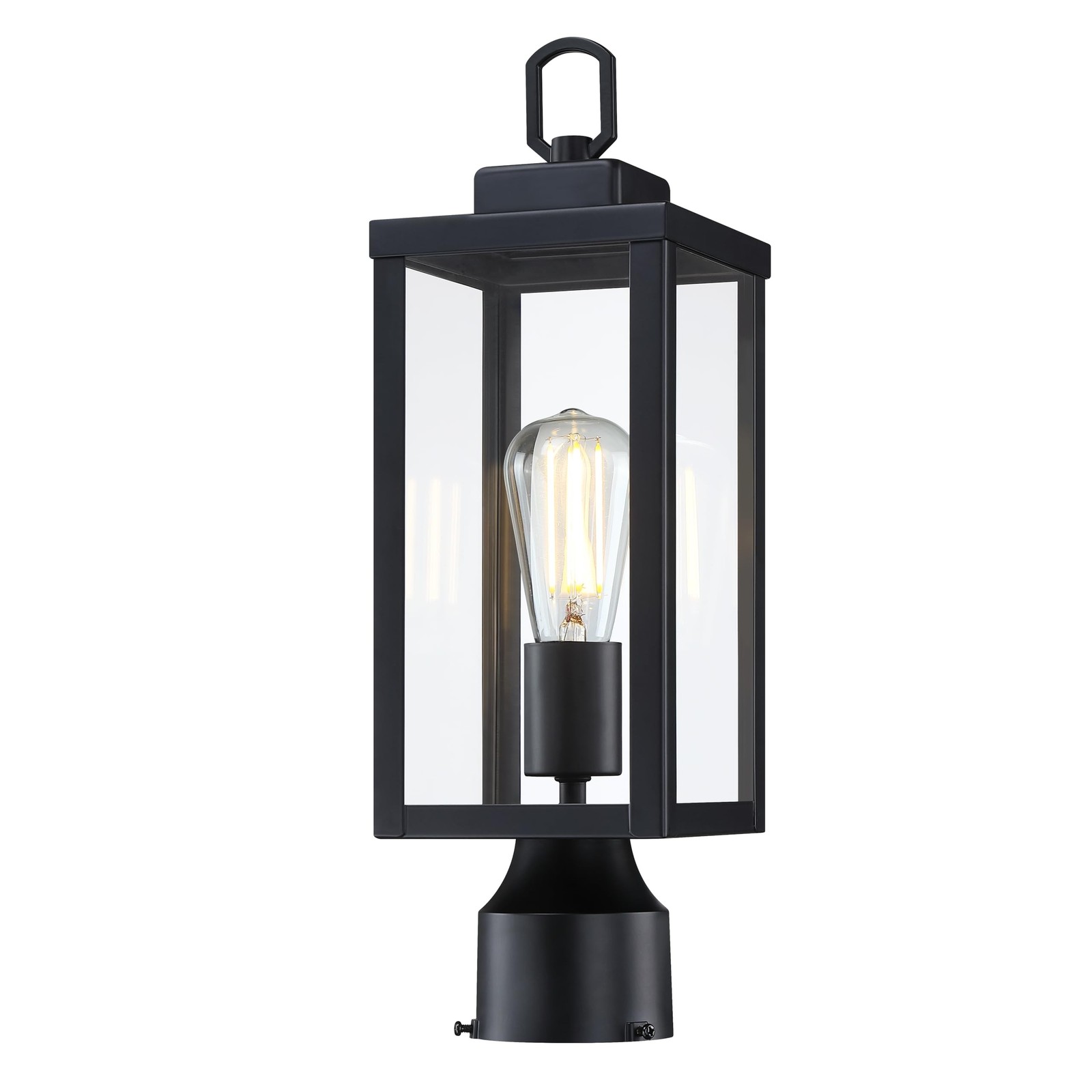 GRUENLICH Outdoor Post Lighting Fixture Pole Lantern, E26 Medium Base Max 60W…