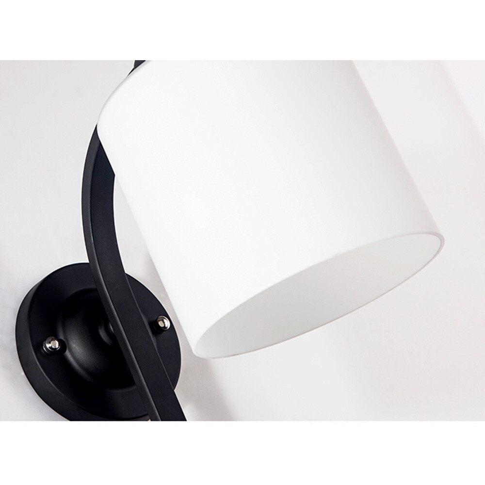 Modern Cylinder Glass Wall Light Sconce Lighting Lamp Fixture Bedroom Home Decor