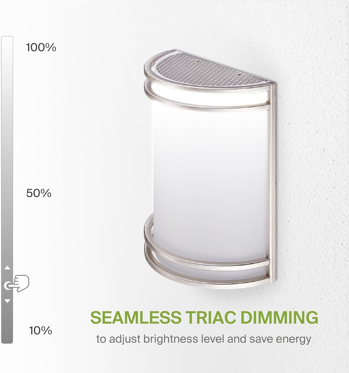 LED Indoor Wall Mount Light Fixture – 10 Inch Modern Interior Brushed Nickel …