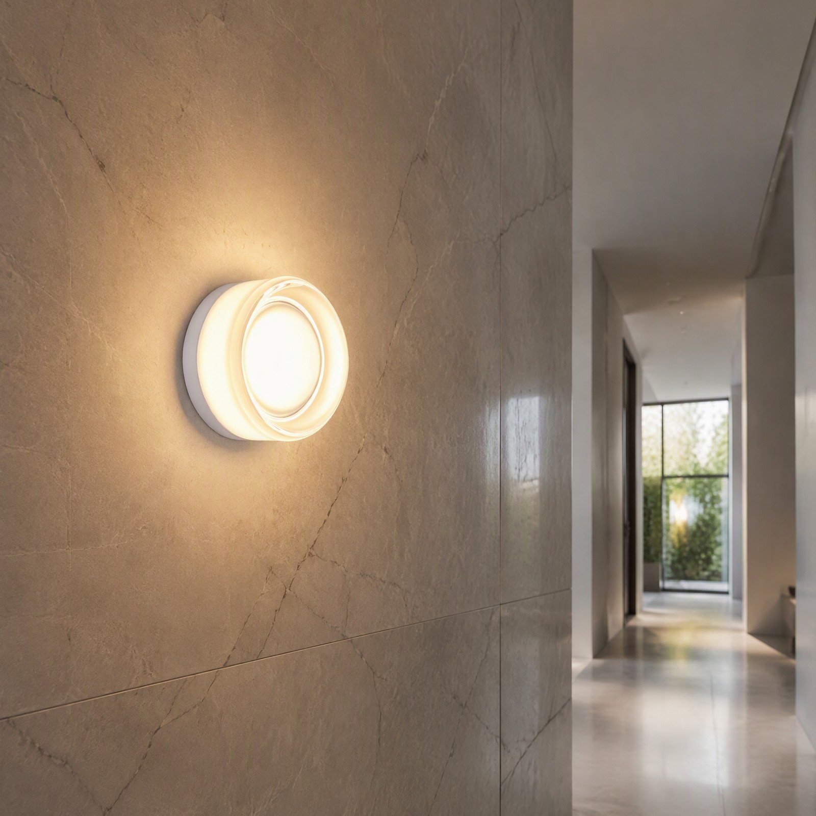 5″ Indoor LED Wall Lamp Thick Glass Sconce Bedroom Ceiling Light Fixture 3000K