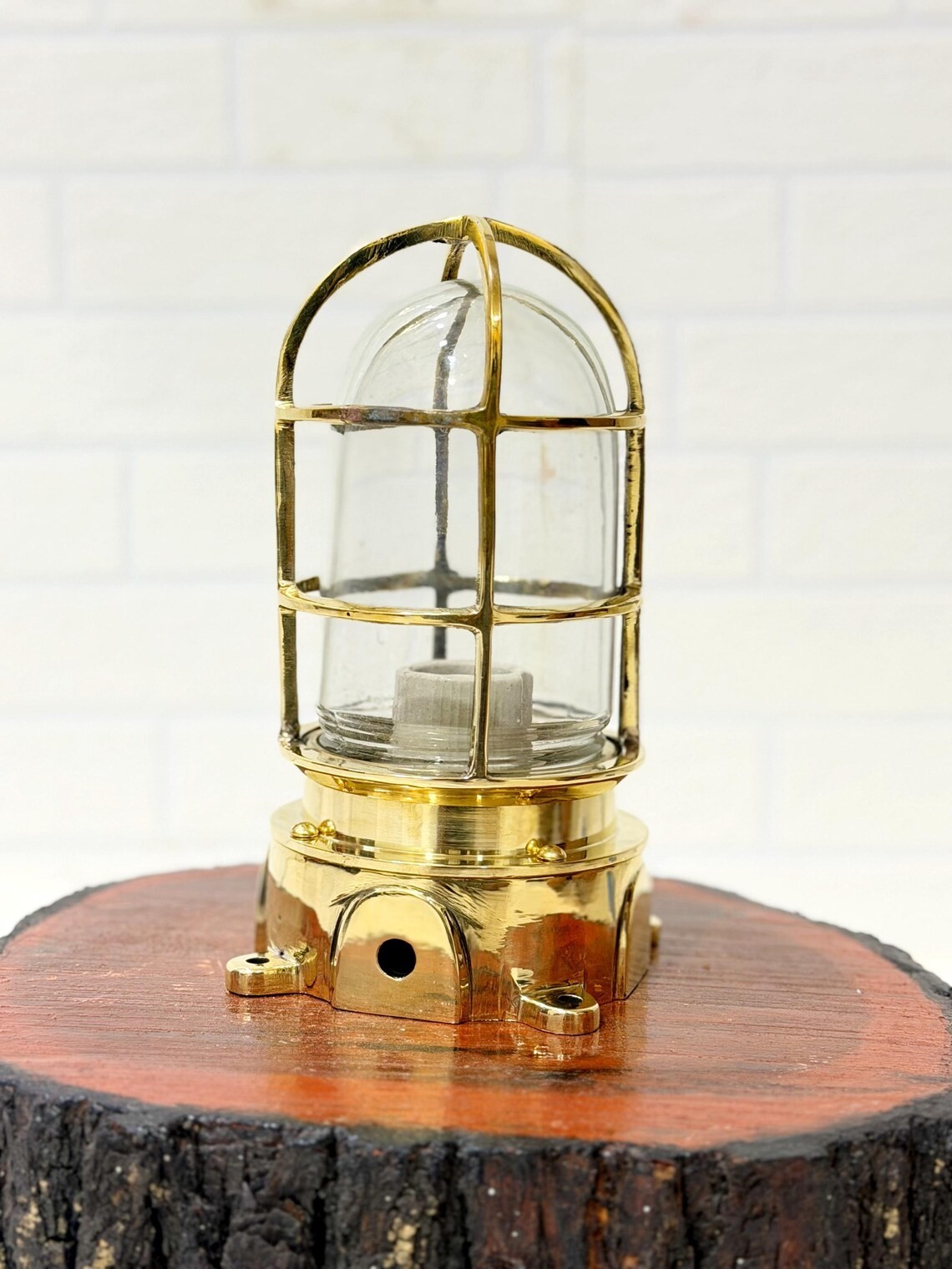 Solid Brass Marine Wall Ceiling Light Nautical Bulkhead Industrial Fixture