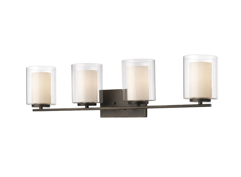 Z-Lite 426-4V-OB Willow 4 Light 31.5 inch Olde Bronze Vanity Wall Light *NEW*
