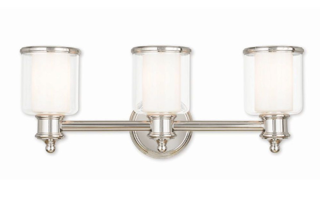Middlebush 3 Light 24 inch Polished Nickel Bath Vanity Wall Light