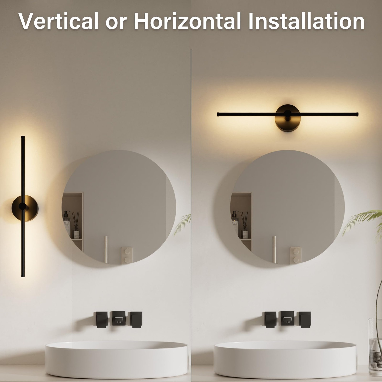 Battery Operated Wall Sconce: 24-inch Wireless Wall Sconces Set of with Remot…
