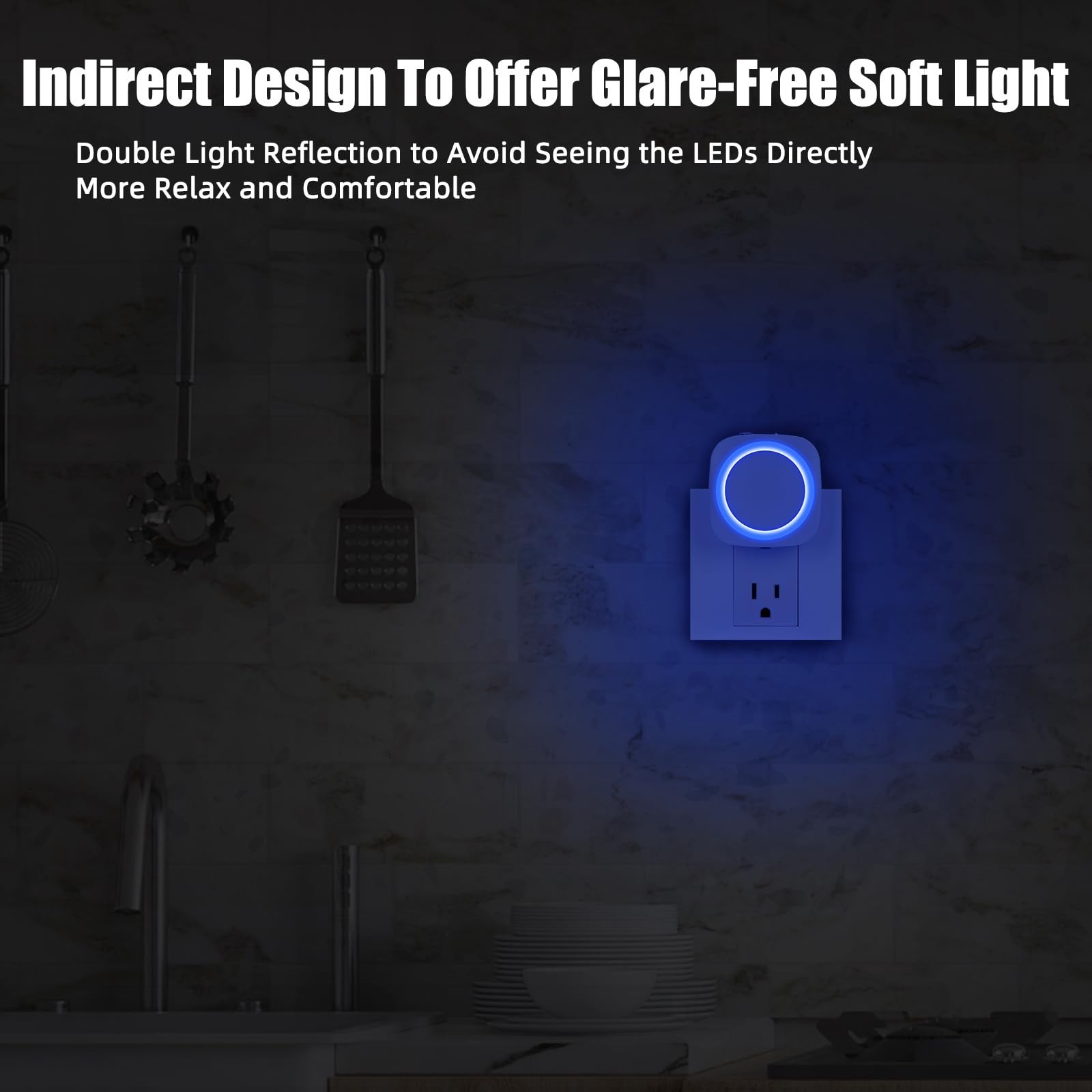 LED Night Lights Plug into Wall, Indirect Soft Dimmable Night Light with Dust…