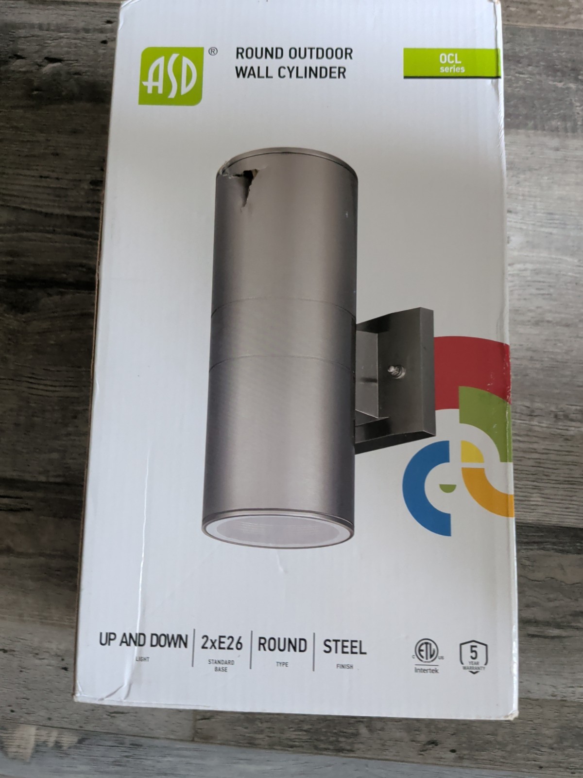 ASD Up or Down Round Outdoor Wall Cylinder 120v