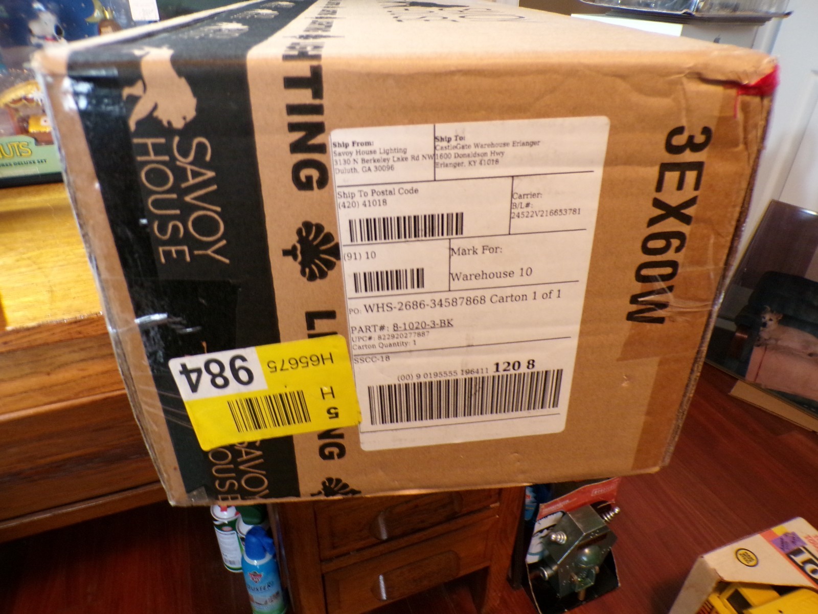 SAVOY HOUSE LIGHTING 8-1020-3-BK BLACK FINISH FACTORY SEALED LOWEST ON eBay] FS!
