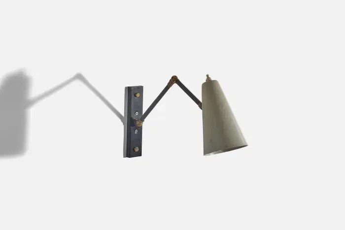 Italian Designer, Wall Light, Metal, Brass, India, 1950s