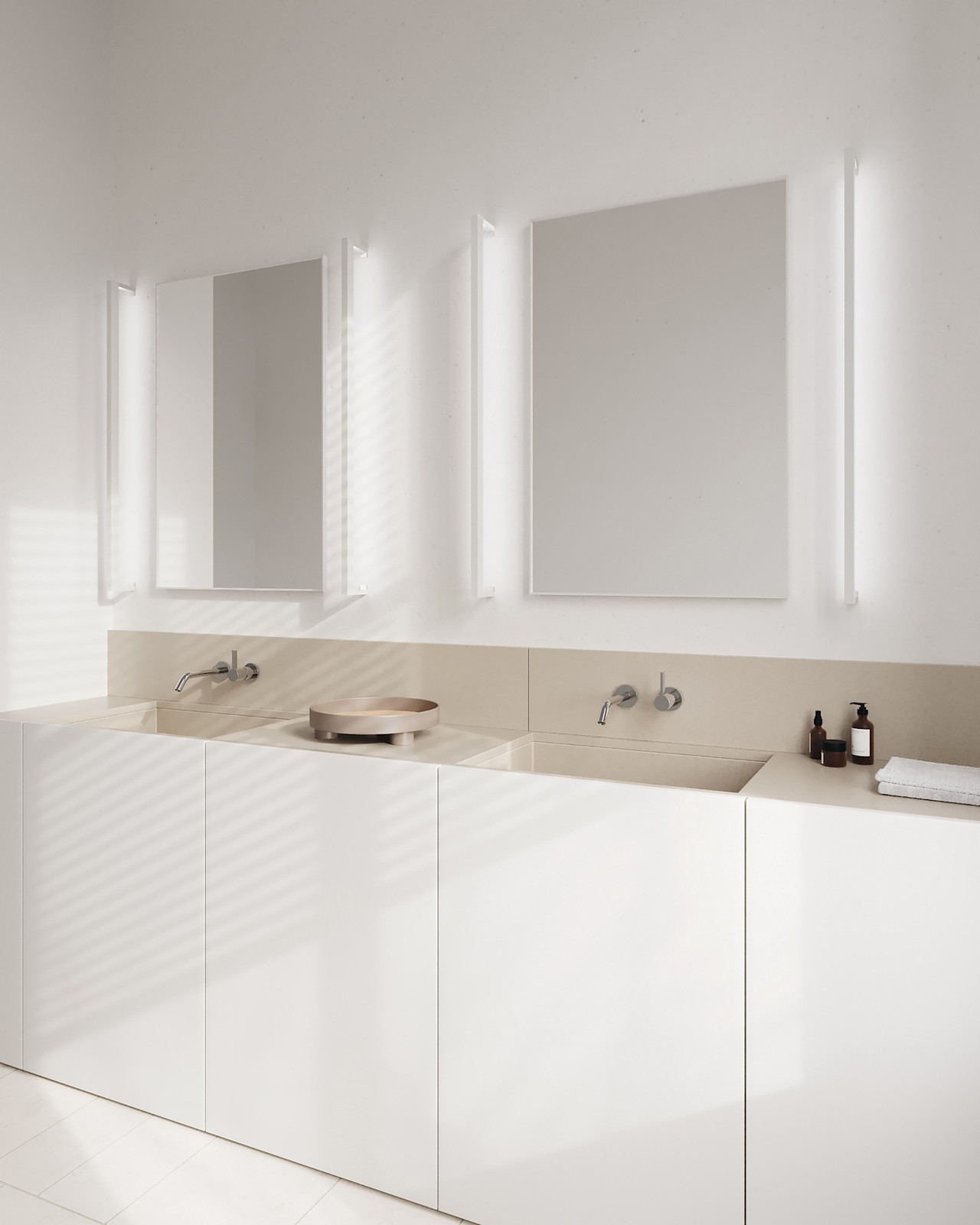 Sonneman 2814-4-27 Thin-Line Indirect 48″W Integrated LED Bath – Bright Satin