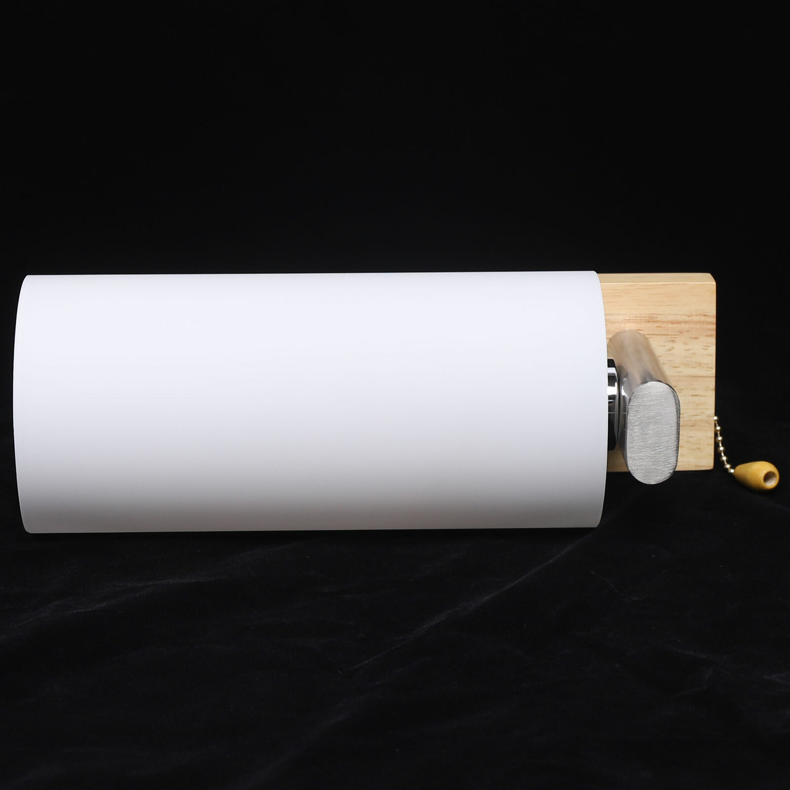 Wooden Glass Wall Lamp 5W Bedroom Sconce Light Fixture With Pull Switch