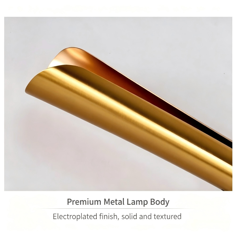 Minimalist Curved Gold LED Wall Light Long Sconce Living Room Bedroom Home Decor
