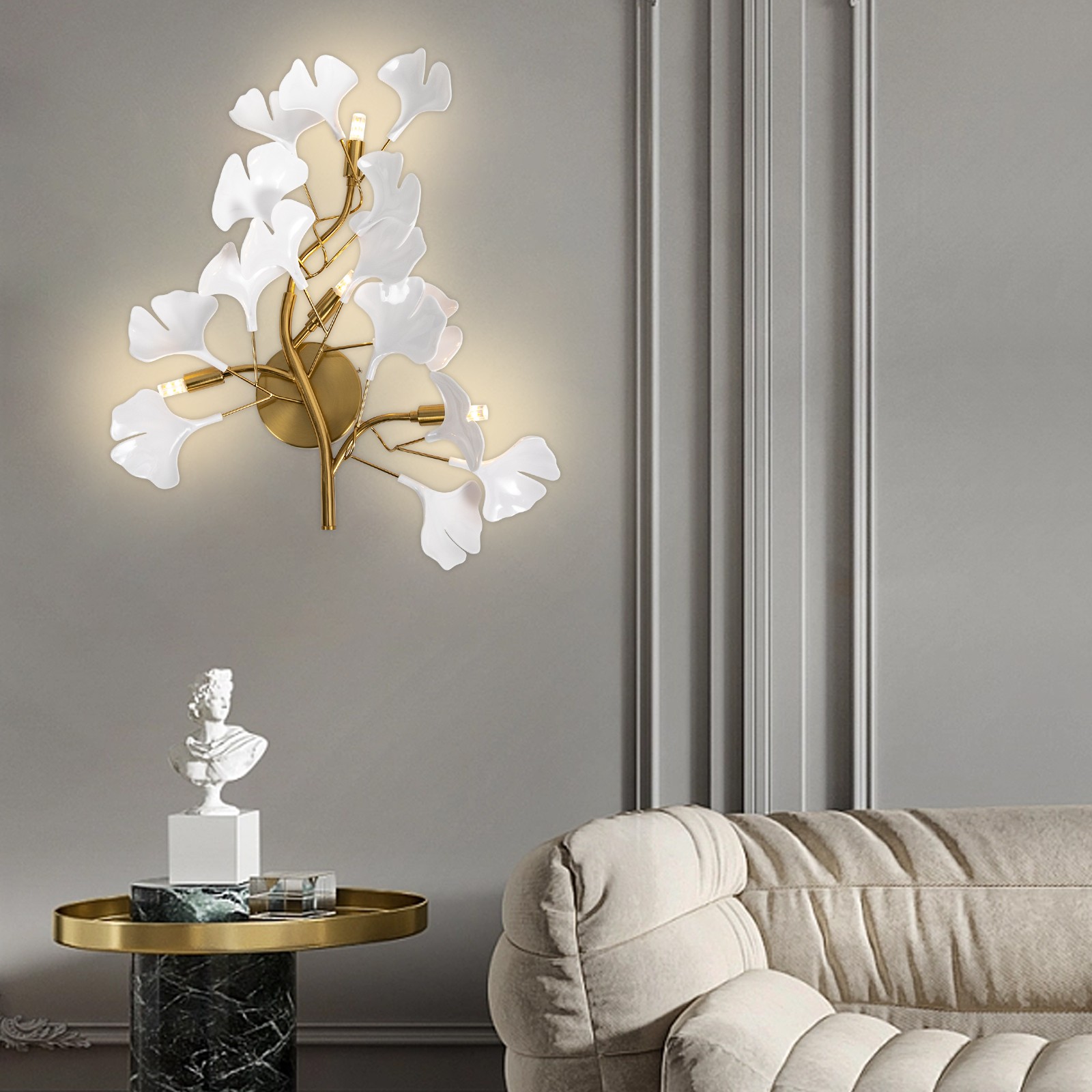 95-265V Iron Wall Light Fixture Wall Light Gold Wall Mount Lamp ‎Modern Sconce