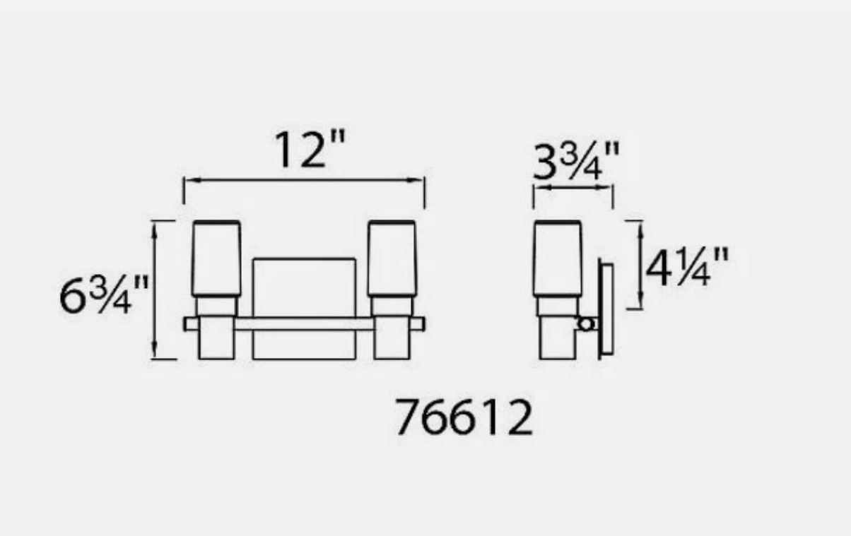 WAC Lighting Elementum WS-76612-SN Satin Nickel 12″W 2-Light LED Bathroom Light