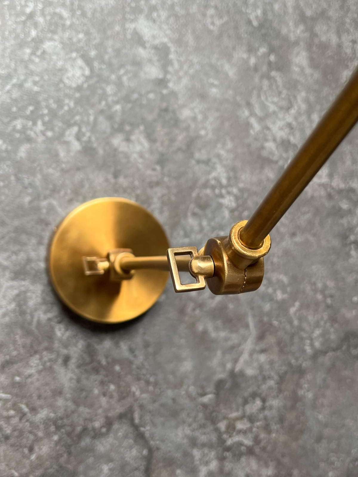 Mid-Century Handmade Brass Modern Wall Sconce: Adjustable Single Arm Wall Lamp