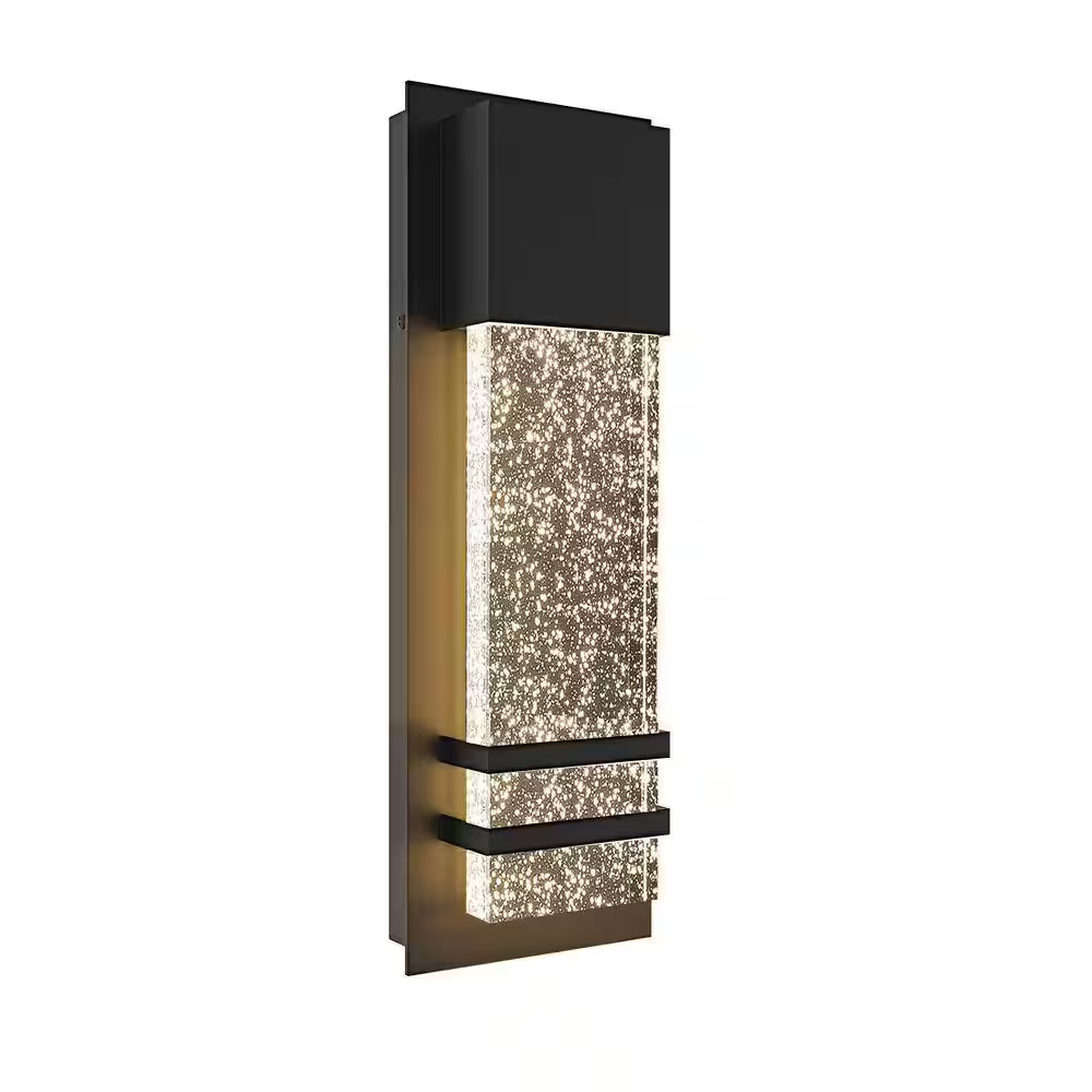 14 In. 9-Watt Outdoor Bubble Crystal Glass LED Modern Wall Sconce (1-Pack)